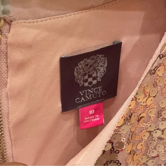 Vince Camuto | Rose Gold Sequin Mini Dress - Picture 3 of 4